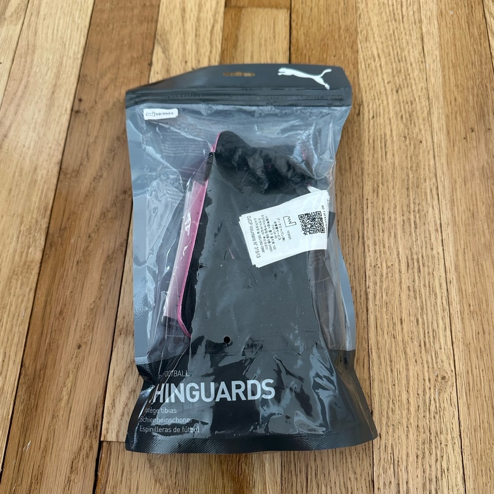 Puma Pink & Black Shin Guards